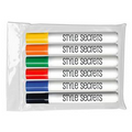 Dry Erase Marker 6 Pack - Bullet Tip, Low Odor, Broadline - USA Made